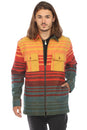 Load image into Gallery viewer, Ombre Striped Zipper Shirt Jacket
