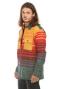 Load image into Gallery viewer, Test - Ombre Striped Zipper Shirt Jacket
