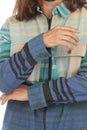 Load image into Gallery viewer, Test - Ombre Striped Zipper Shirt Jacket
