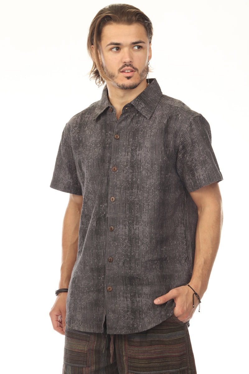 Vibration Stripe Short Sleeve Shirt