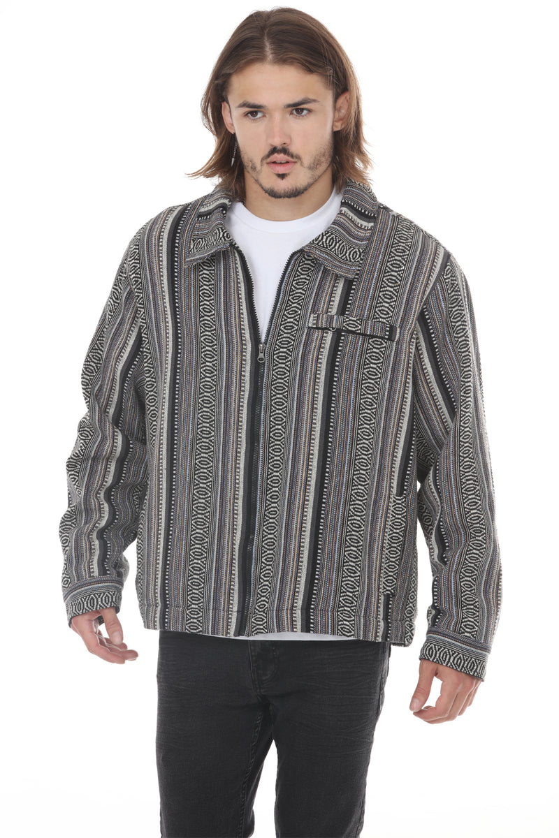 Mens Fleece Lined Zip Work Jacket
