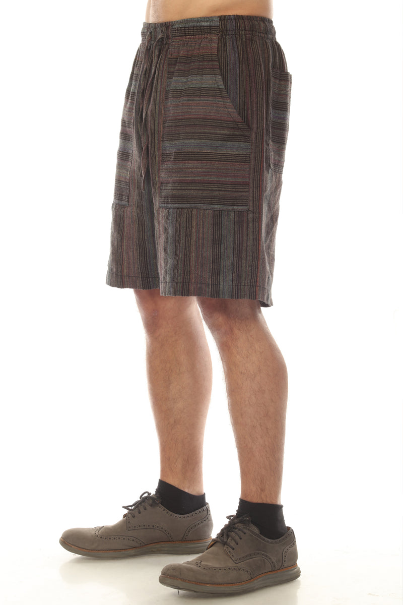Yarn Dye Stripe Mens Cotton Shorts