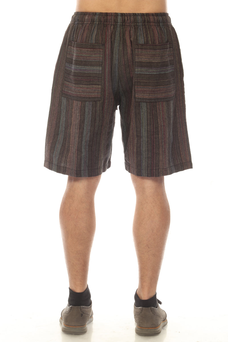 Yarn Dye Stripe Mens Cotton Shorts