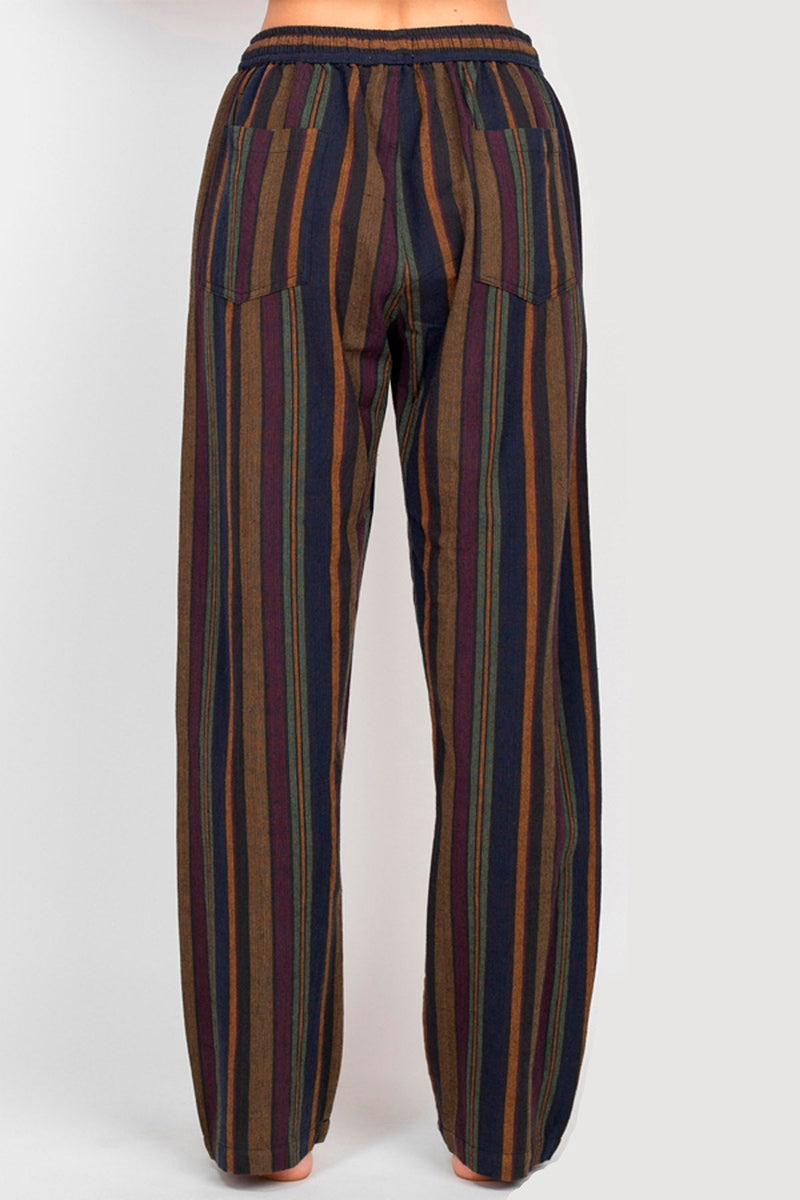 Unisex Stripe Comfy Lounge Pant with Elastic Waist