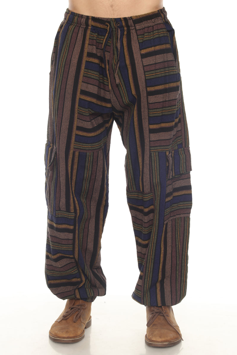 Mens Patchwork Strip Jogger
