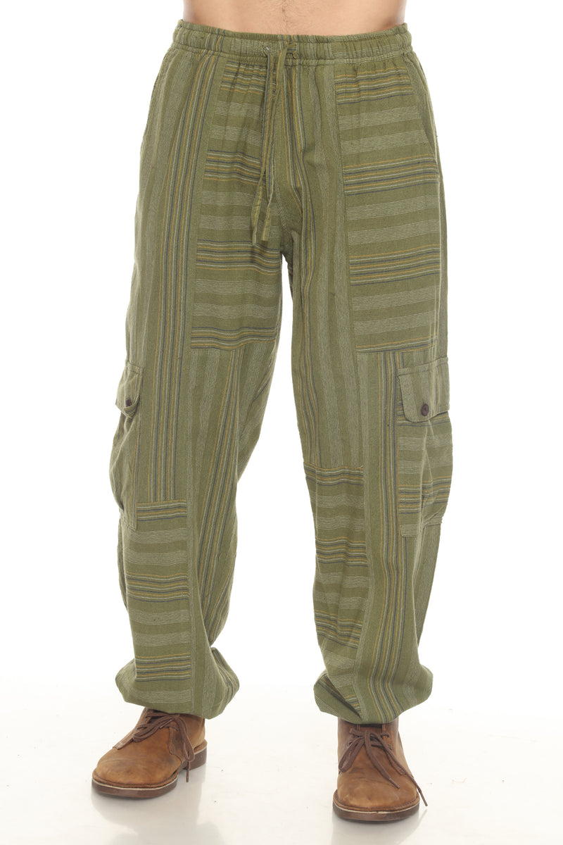 Mens Patchwork Strip Jogger
