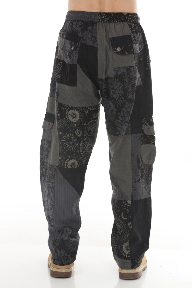 Vintage Patchwork Mens Cargo Pants