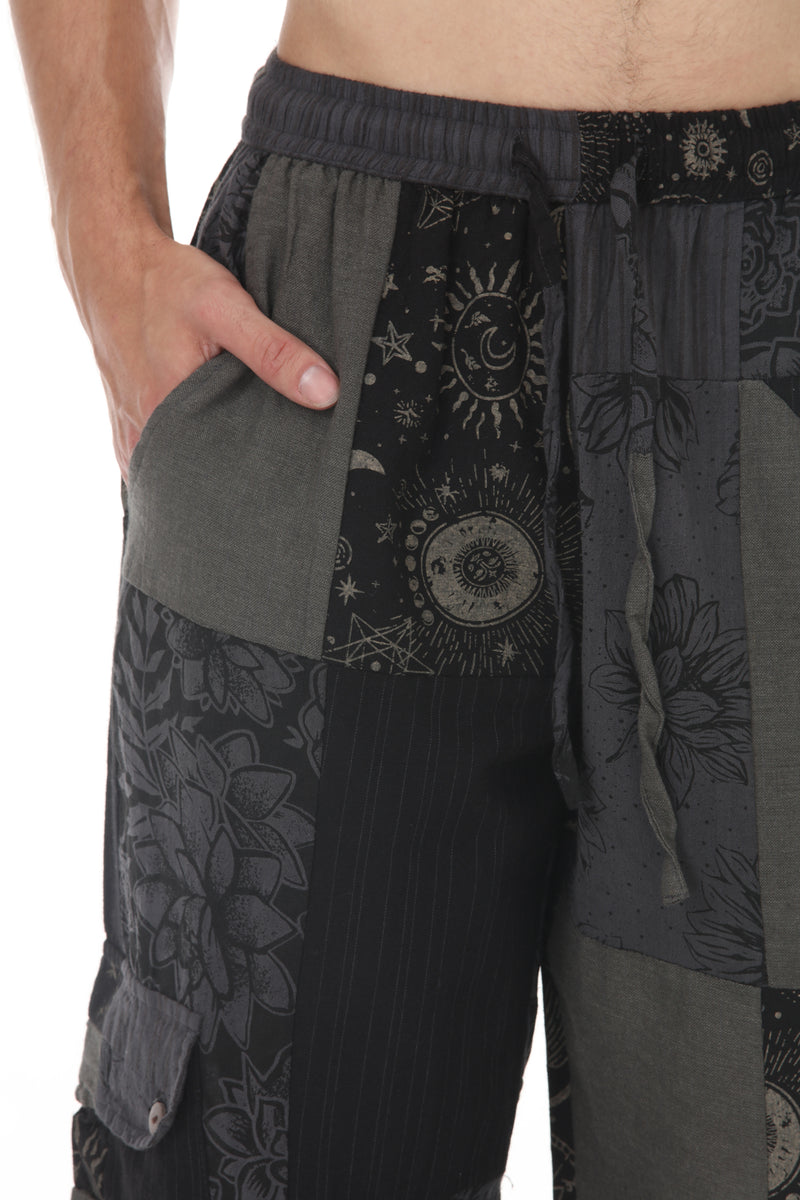 Vintage Patchwork Mens Cargo Pants