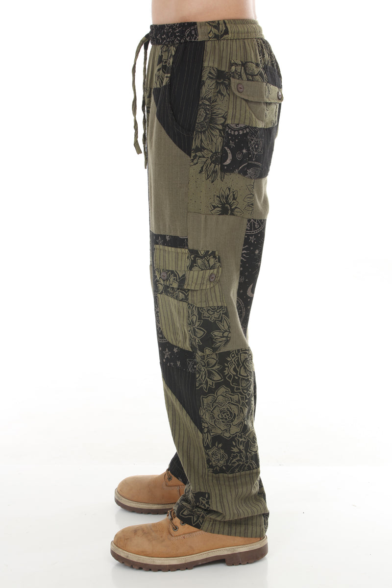 Vintage Patchwork Mens Cargo Pants