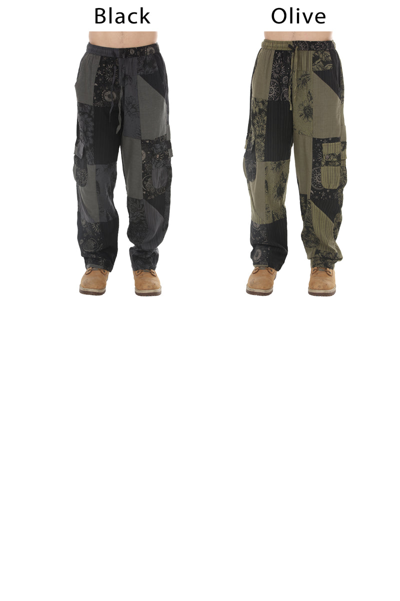 Vintage Patchwork Mens Cargo Pants
