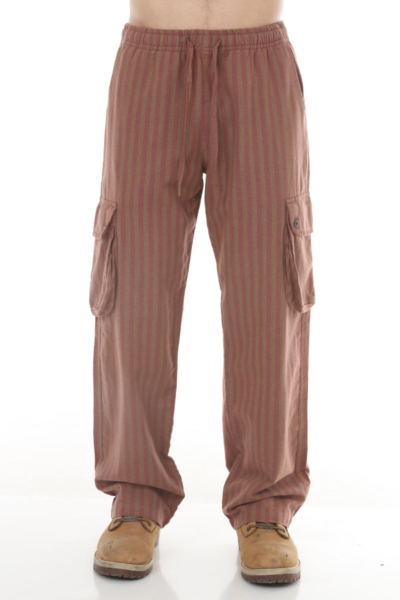 Unisex Striped Cargo Pants