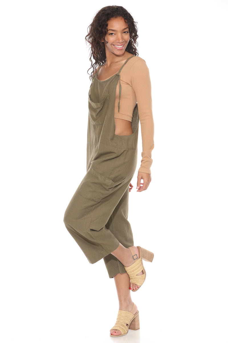 Easy Slouchy Hemp Overalls