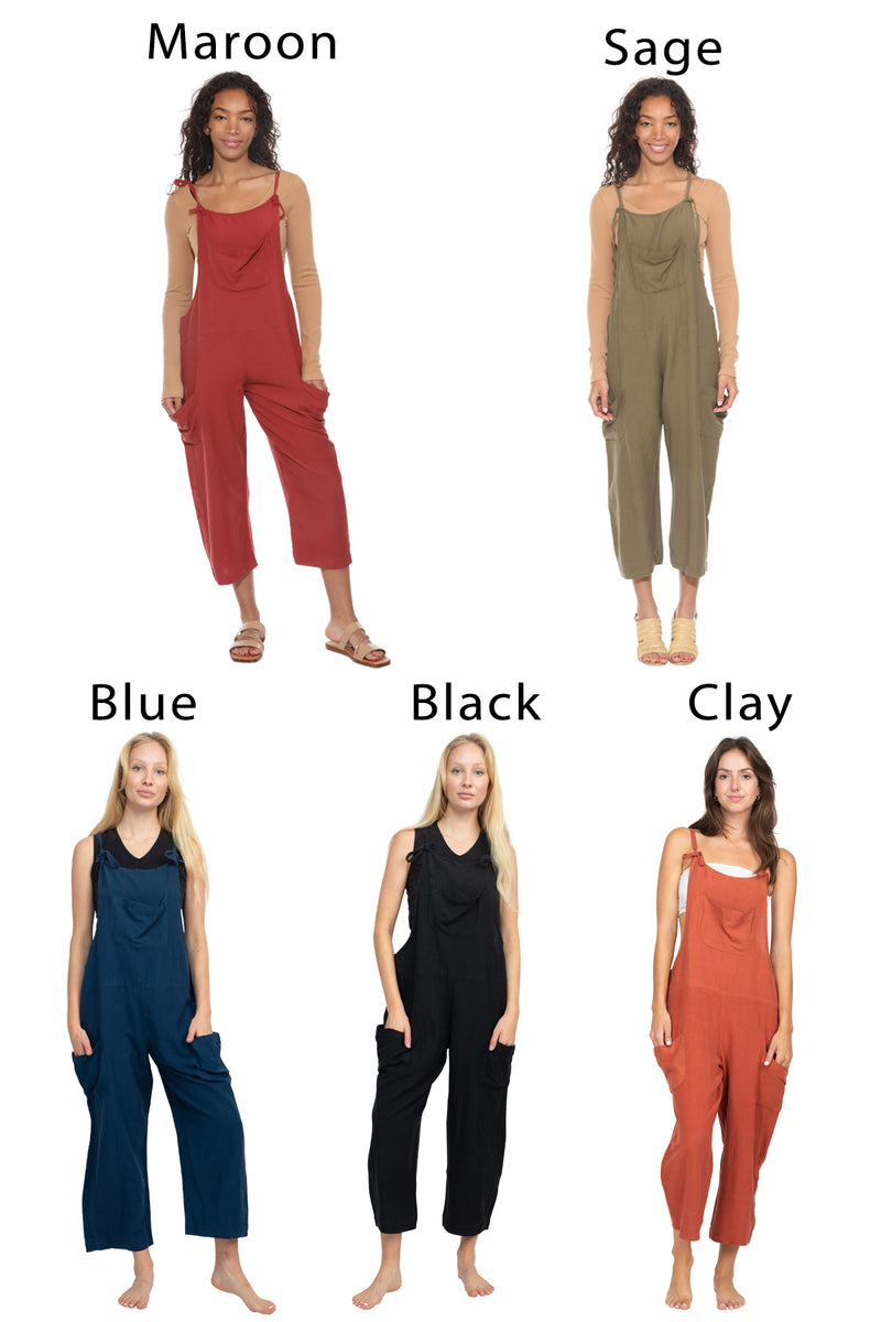Easy Slouchy Hemp Overalls