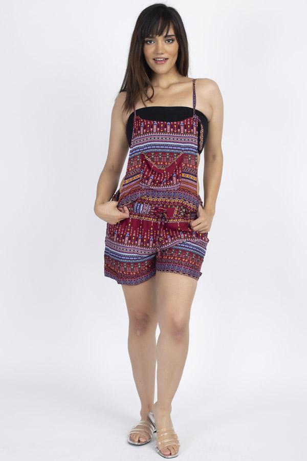 Easy Slouchy Rayon Print Shortalls