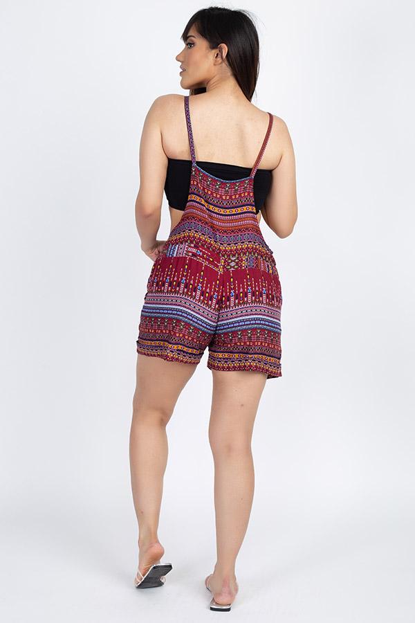 Easy Slouchy Rayon Print Shortalls