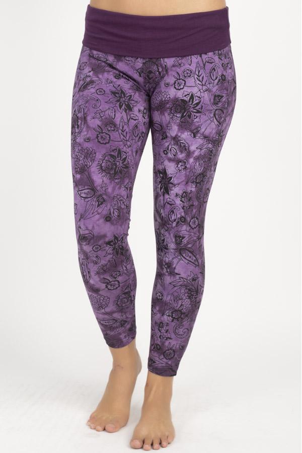 Organic Cotton Tie-Dye Flower Print Legging