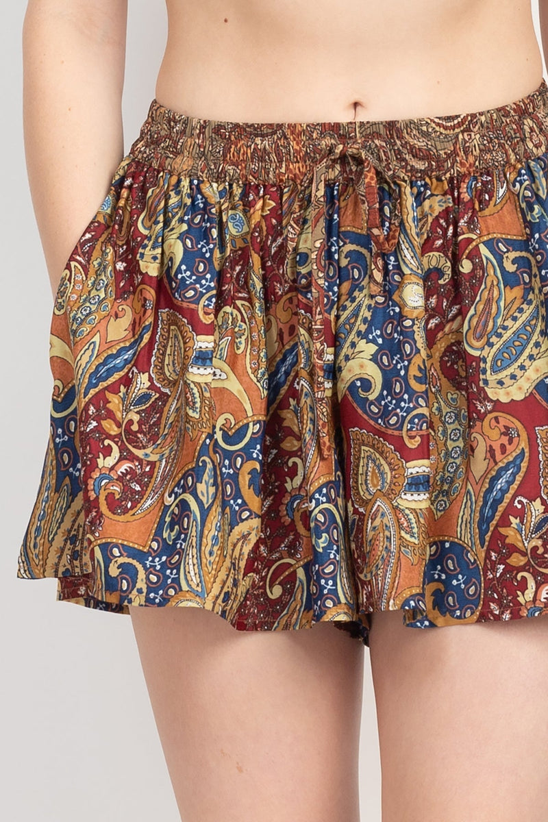 Flowy Paisley Shorts