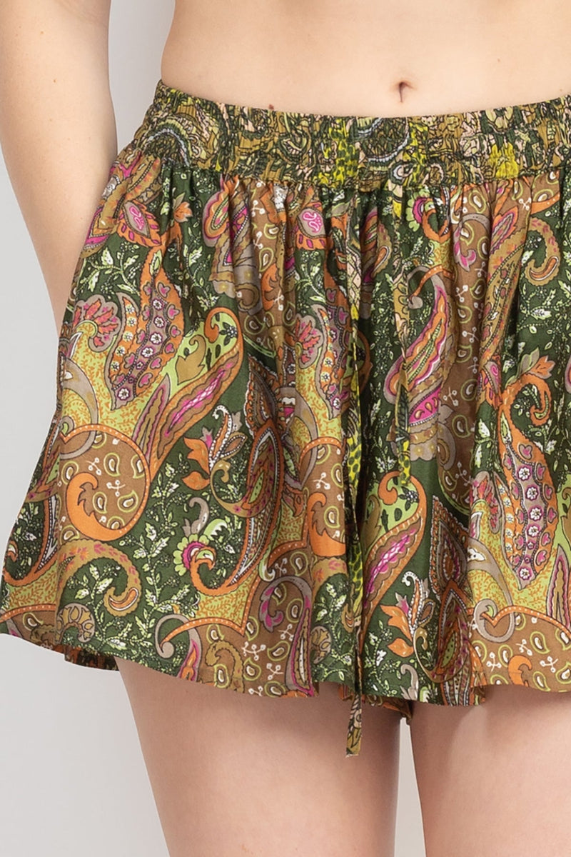 Flowy Paisley Shorts