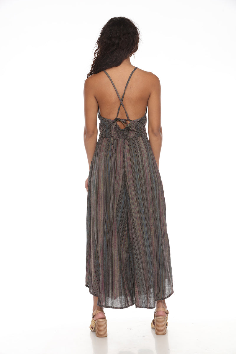 Stripe Palazzo Jumpsuit