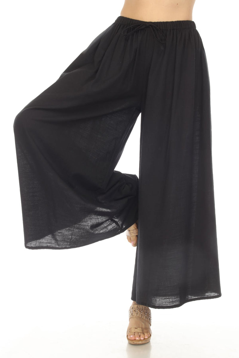 Homespun Cotton Palazzo Pants