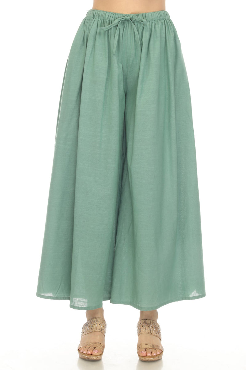 Homespun Cotton Palazzo Pants