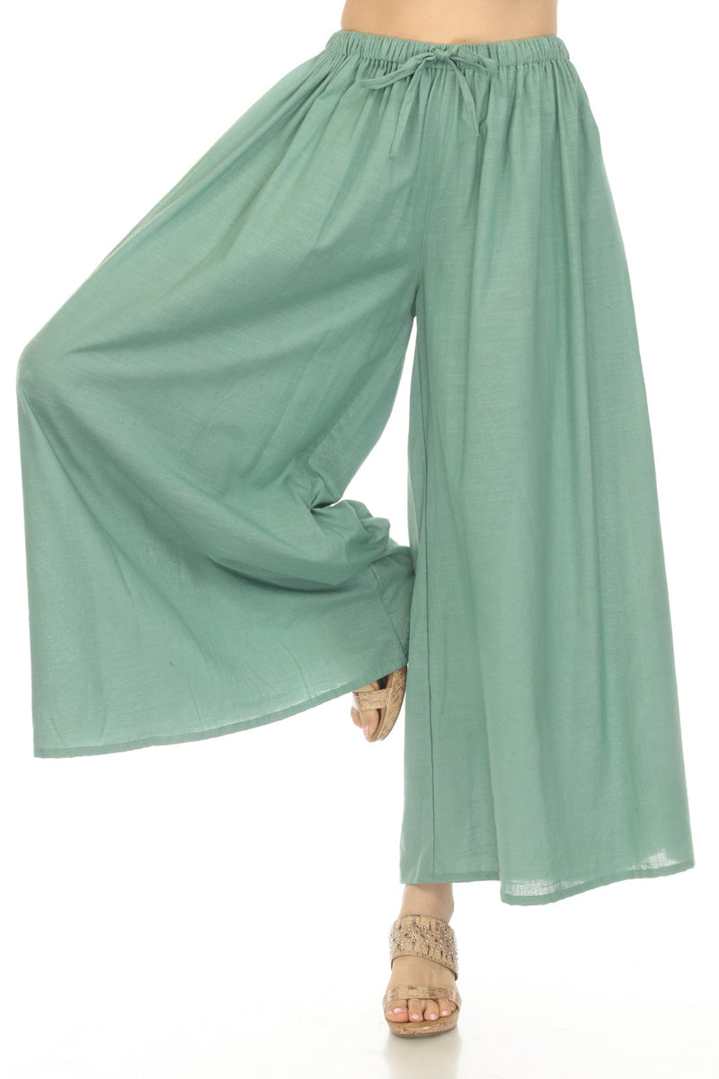 Homespun Cotton Palazzo Pants