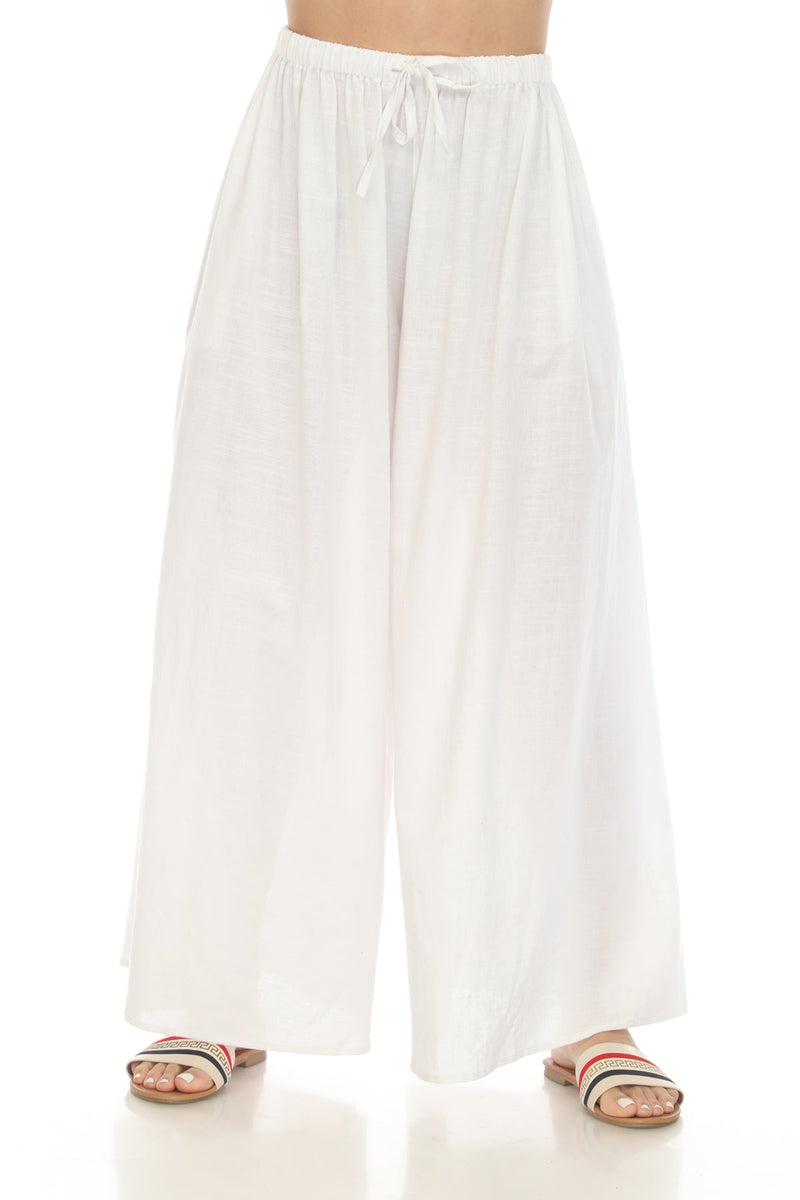 Homespun Cotton Palazzo Pants