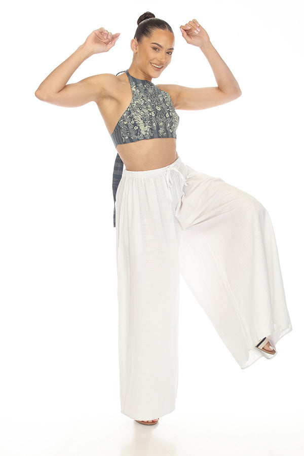 Homespun Cotton Palazzo Pants