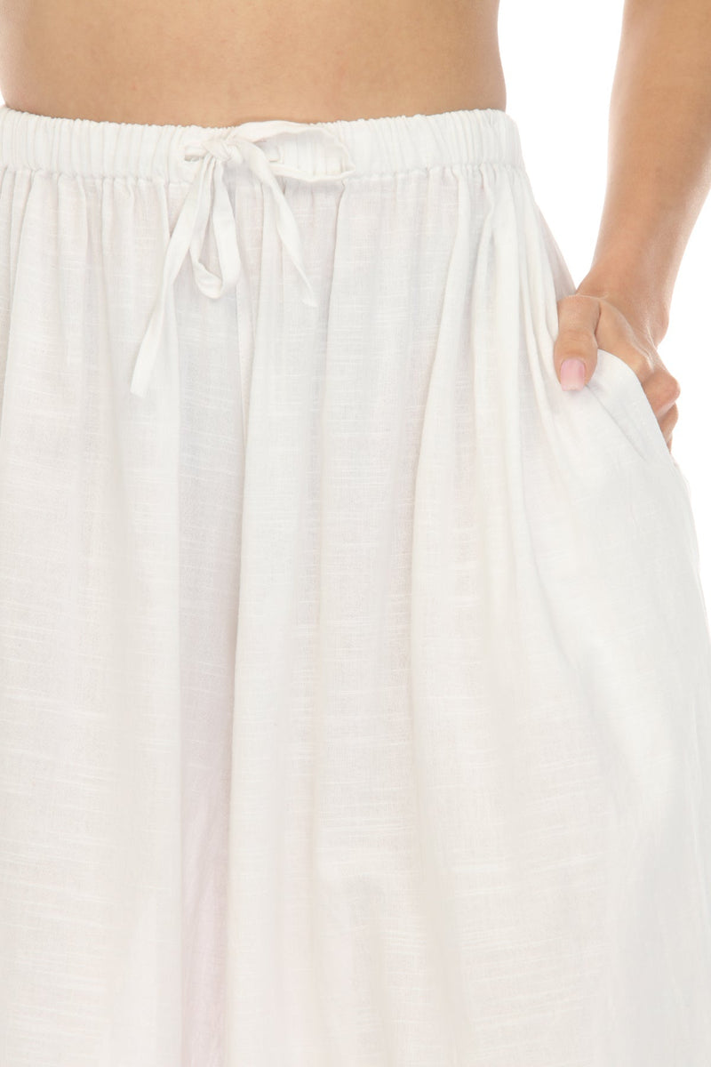 Homespun Cotton Palazzo Pants