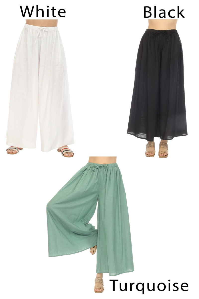 Homespun Cotton Palazzo Pants