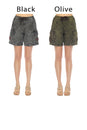Load image into Gallery viewer, Stonewashed Applique Cargo Shorts
