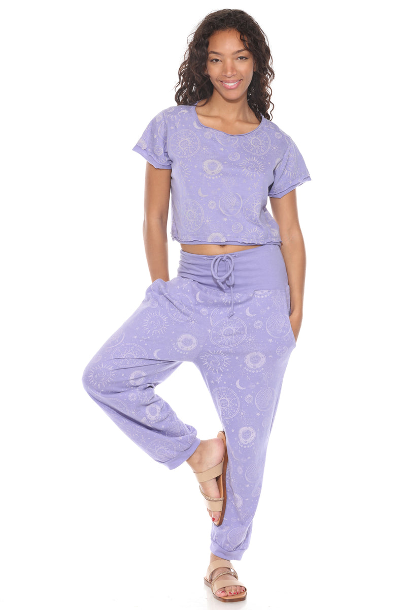 Celestial Cotton Jersey Lounge Pants