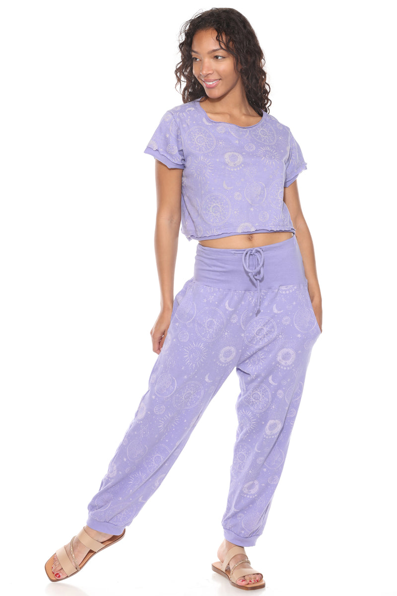 Celestial Cotton Jersey Lounge Pants