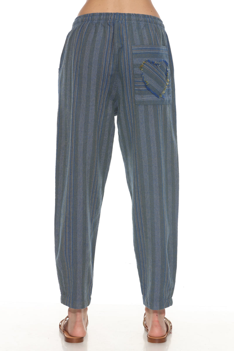 Heart Patchwork Barrel Pants