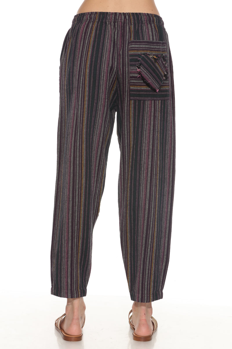 Heart Patchwork Barrel Pants