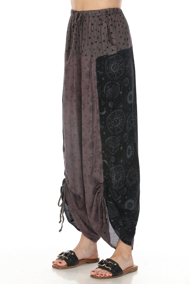 Celestial Patchwork Drawstring Pants