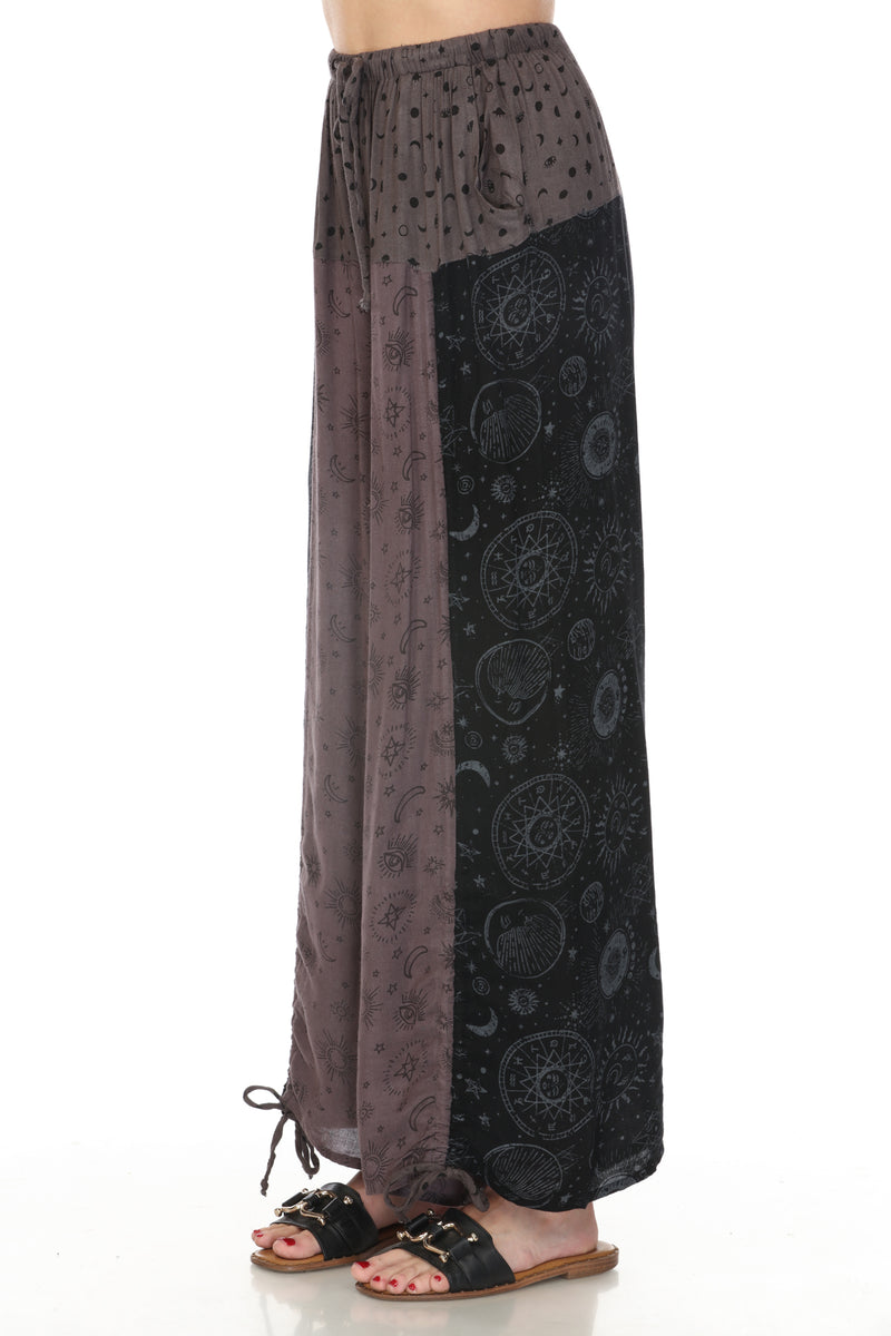 Celestial Patchwork Drawstring Pants