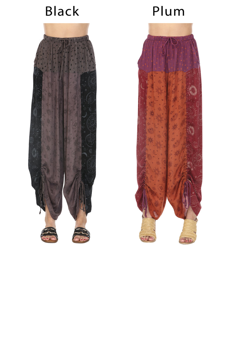Celestial Patchwork Drawstring Pants