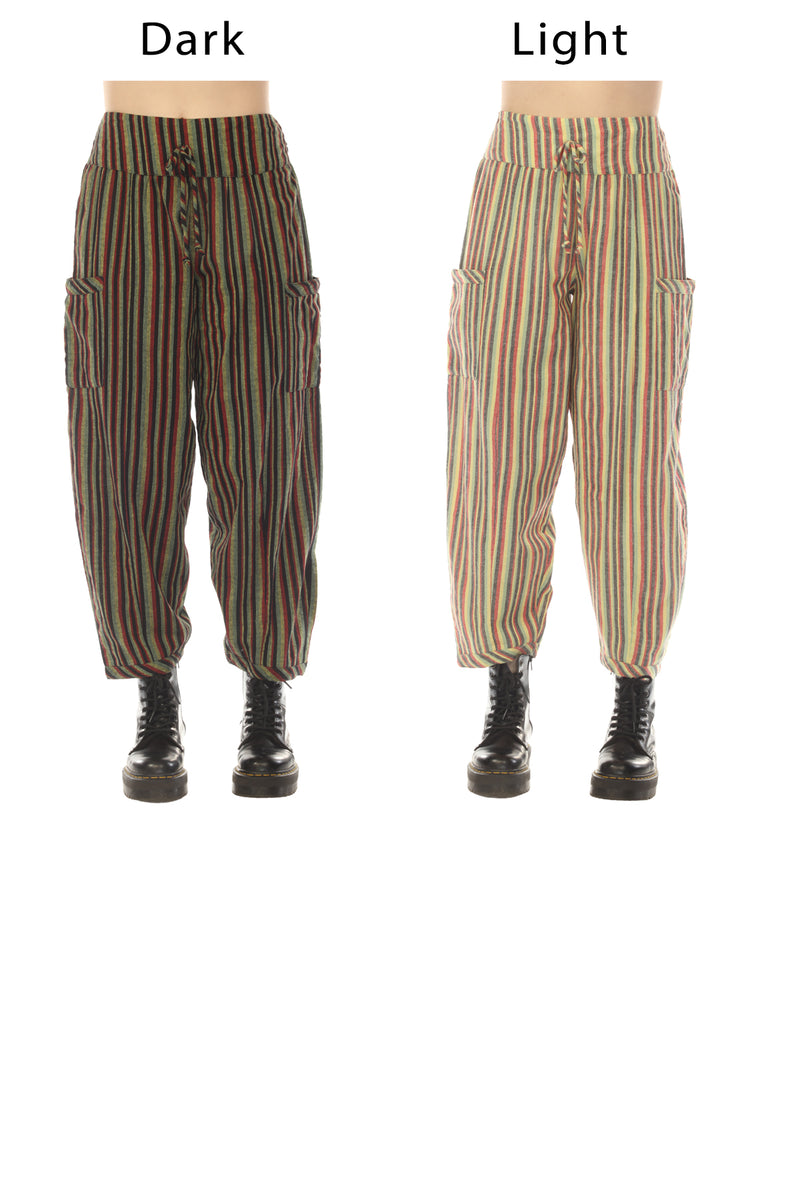 Rasta Stripe Harem Pants