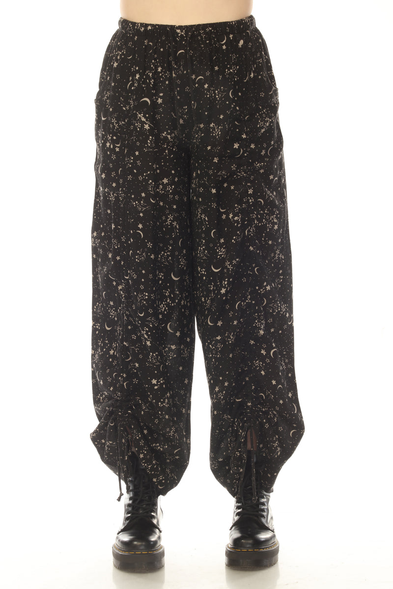 Celestial Flowers Drawstring Pants