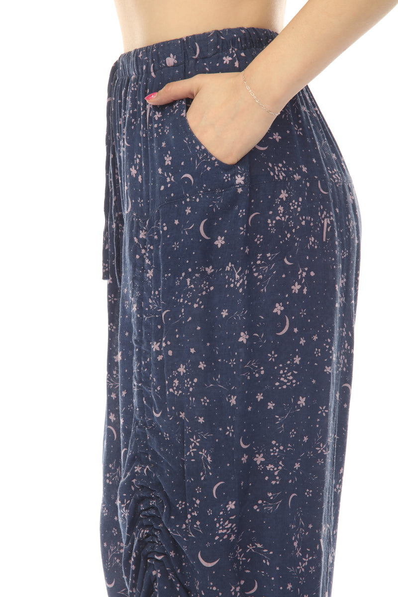 Celestial Flowers Drawstring Pants