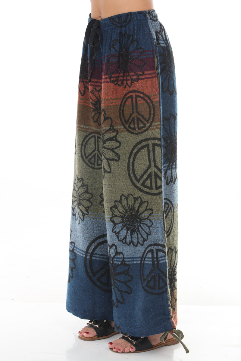Cozy Peace Drawstring Wide leg Pants