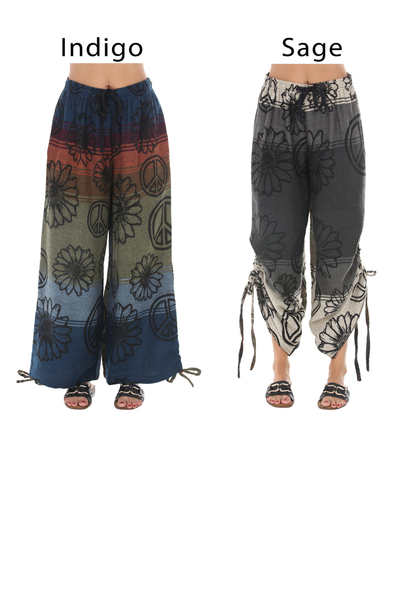 Cozy Peace Drawstring Wide leg Pants