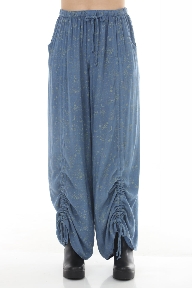 Celestial Flower Drawstring Pants