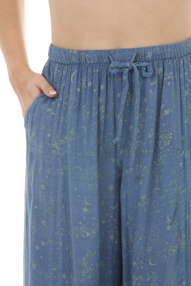 Celestial Flower Drawstring Pants