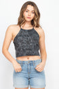 Load image into Gallery viewer, Organic Cotton Tie-Dye Flower Print Crop TankTop
