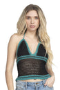 Load image into Gallery viewer, Tri Color Crochet Halter Top
