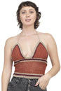 Load image into Gallery viewer, Tri Color Crochet Halter Top
