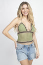 Load image into Gallery viewer, Tri Color Crochet Halter Top
