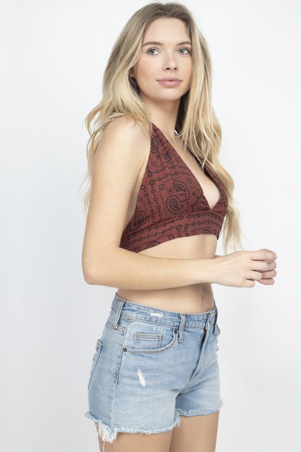 Bandana Print Halter Top